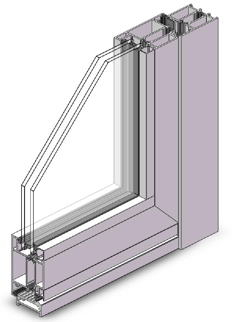 堅美系統(tǒng)55系列外平開門[K值2.6]