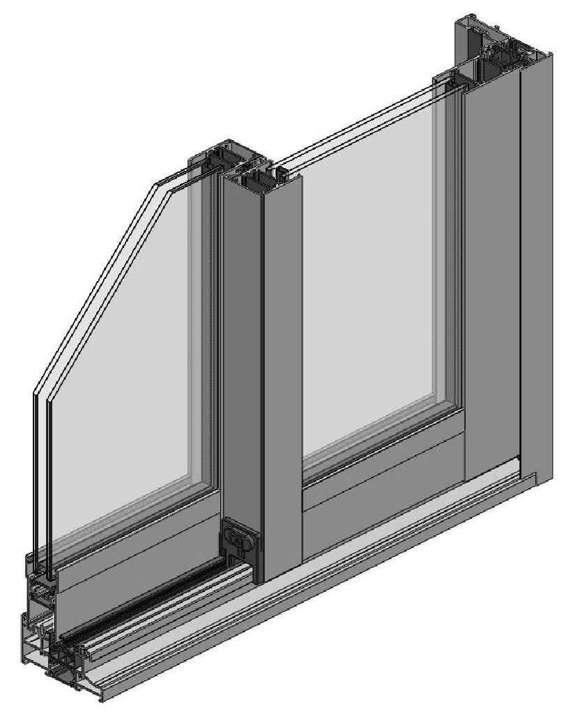 堅(jiān)美系統(tǒng)100系列推拉窗[K值2.1]