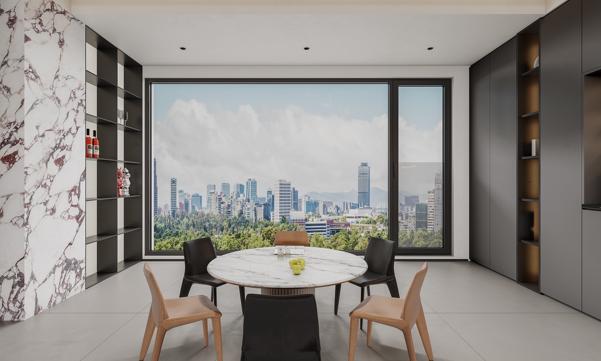 極致I系列內(nèi)平開落地窗（可配紗網(wǎng) 玻璃護(hù)欄）